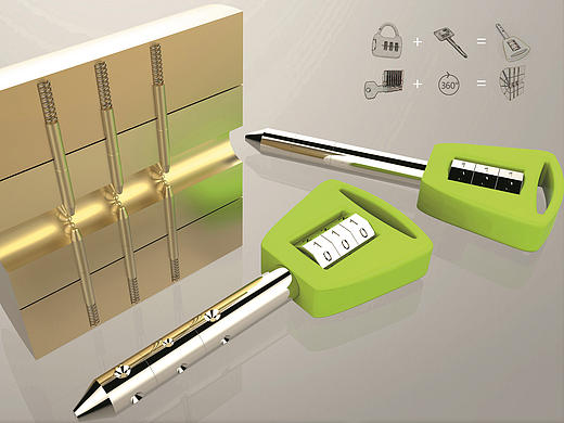 学之渣渣年代--工业设计--多锁密码钥匙