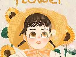 儿童插画 插画头像 女孩头像