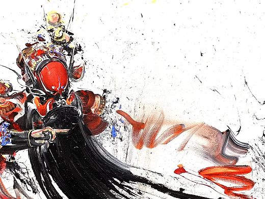 邓宇意象油画.京剧人物