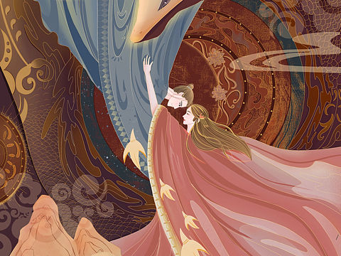 七夕古風(fēng)國(guó)潮插畫（個(gè)人主頁-ZNTQ0Mjc4MDg=） - 商業(yè)插畫 - 站酷設(shè)計(jì)師你何兄原創(chuàng)素材 - 站酷ZCOOL