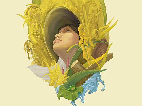 大米包装插画设计（个人主页-ZNDQzMzM3NDA=） - 创作习作 - 站酷设计师佐野Zoye原创素材 - 站酷ZCOOL