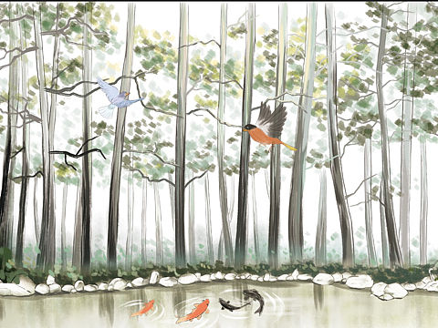 國風繪本（個人主頁-ZNDI5NjE0MTI=） - 兒童插畫 - 站酷設(shè)計師九的N次方原創(chuàng)素材 - 站酷ZCOOL