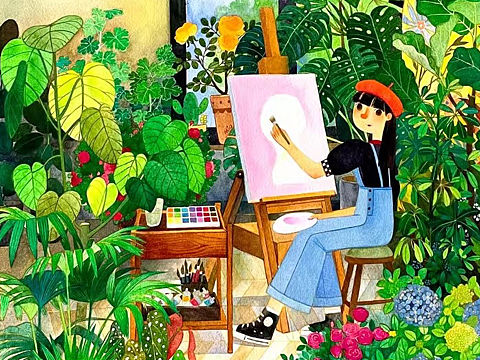 最新手绘水彩插画更新!