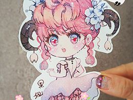 水彩绘画练习，果妞原创，不要撩我嘛