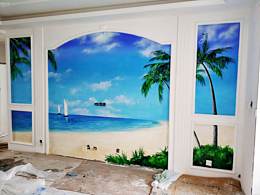 曾画过的电视背景墙。