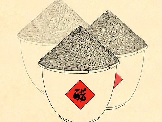 手绘古法酿醋工具