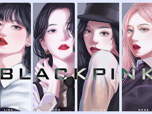【BLACKPINK】全员美女 原创板绘练习