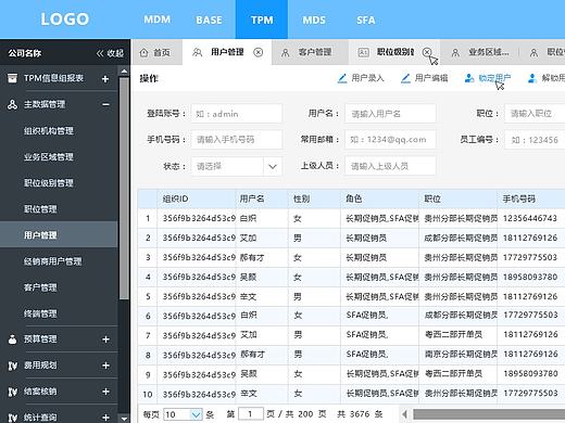 CRM后台管理系统