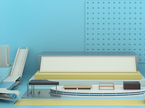C4D电商展台banner
