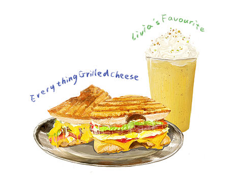 【食物商稿】ins风手绘插画