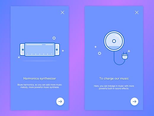 Music App introduction page