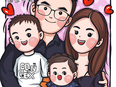 手绘头像🎨｜全家福👪