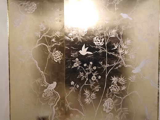 金箔手绘国画工笔花鸟