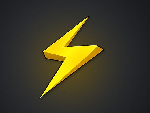 糖果质感闪电图标