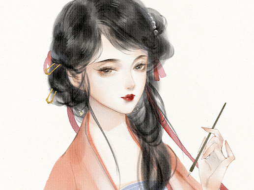 赤衫女子