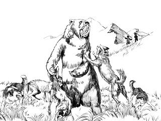 手绘风格动物插画