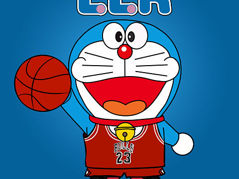 哆啦A梦乔丹AJ1禁穿黑红