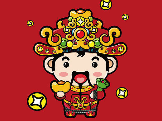 财神驾到，新年红红火火