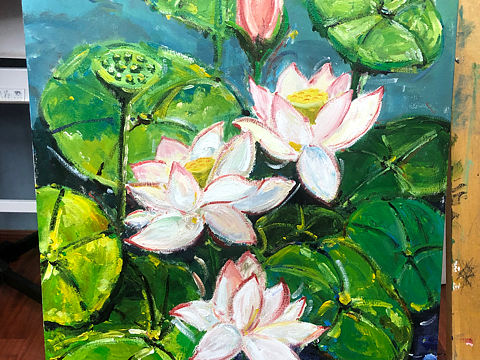 荷花（个人主页-ZNDg4NDg5NDg=） - 绘画 - 站酷设计师zpz0219原创素材 - 站酷ZCOOL