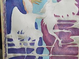 《山海经》角色设计作业，比翼鸟