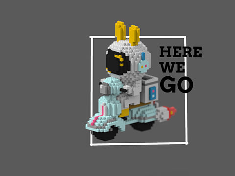 来自月球的外卖员（个人主页-ZNTI0MDgwMjA=） - 玩具 - 站酷设计师漫漫拼豆原创素材 - 站酷ZCOOL