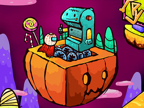 节日的的漂浮岛系列（个人主页-ZMzYxMTU0NTI=） - 概念设定 - 站酷设计师四个字儿原创素材 - 站酷ZCOOL