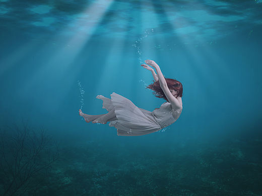 水下的女孩（個人主頁-ZMzQ1NDM3MTY=） - 修圖/后期 - 站酷設(shè)計師Fangxiaoyu原創(chuàng)素材 - 站酷ZCOOL