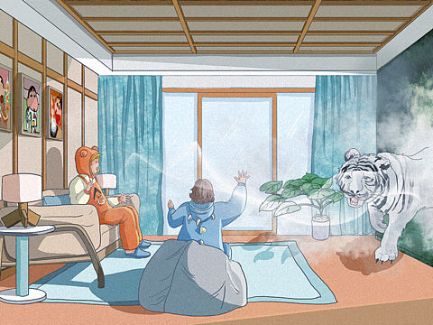 白虎（个人主页-ZNTY0OTM0NTI=） - 创作习作 - 站酷设计师奇尔洛原创素材 - 站酷ZCOOL