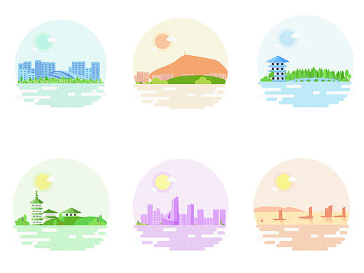 城市风景插画