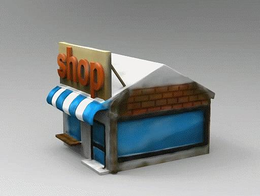 邮箱和购物商店-3D打印模型设计