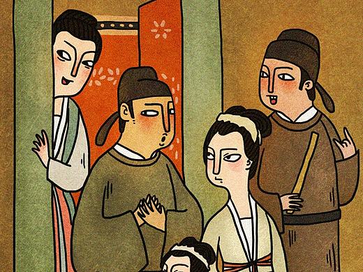 恶搞顾闳中《韩熙载夜宴图》
