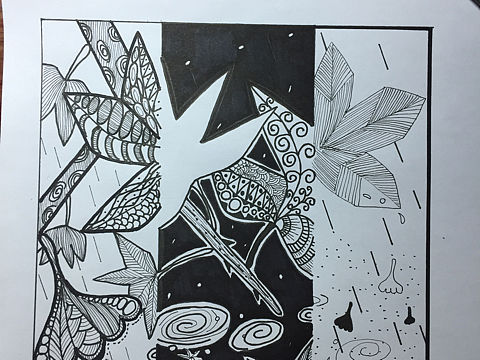 黑白插画