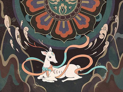 敦煌/九色鹿插画习作