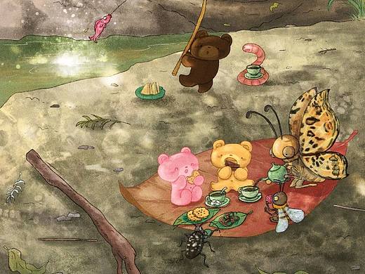 三颗熊饼干