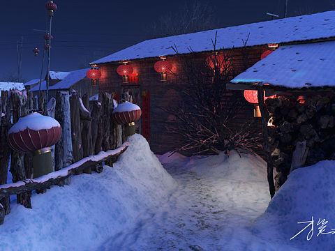 雪景（個人主頁-ZNDIyODE0NDg=） - 場景 - 站酷設計師lxzm原創(chuàng)素材 - 站酷ZCOOL