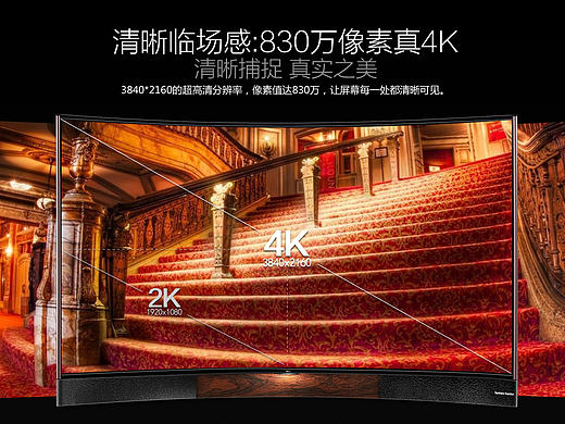 TCL 曲面电视 H8800S-CUD 详情页_5.清晰临场感