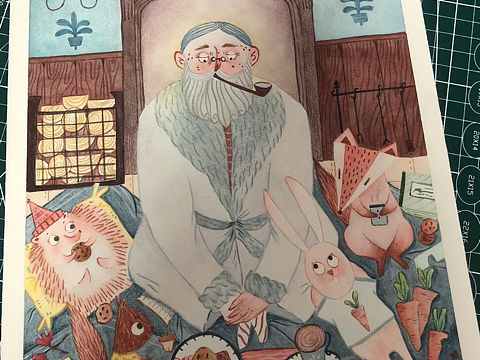 听爷爷:older_man:讲故事（个人主页-ZMjk3NzY4MjQ=） - 儿童插画 - 站酷设计师yeah_one原创素材 - 站酷ZCOOL