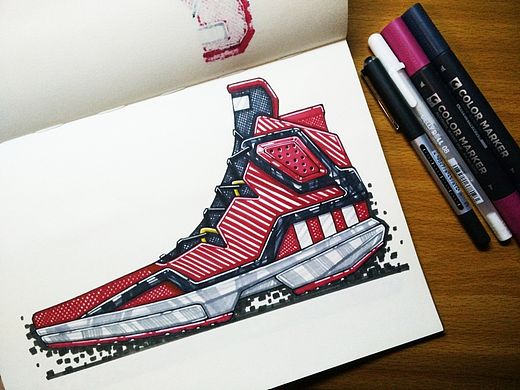球鞋类手绘