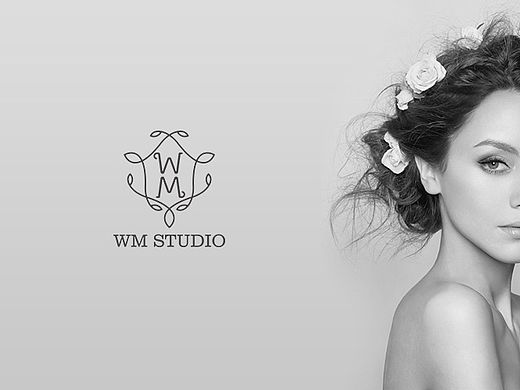 WM studio 花艺工作室品牌LOGO设计