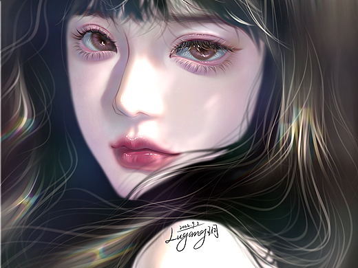 高冷系美女半厚涂
