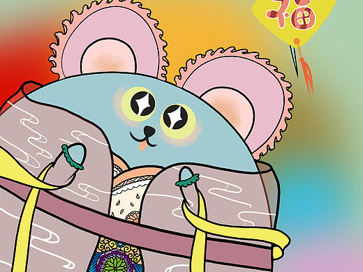 过新年，送福鼠