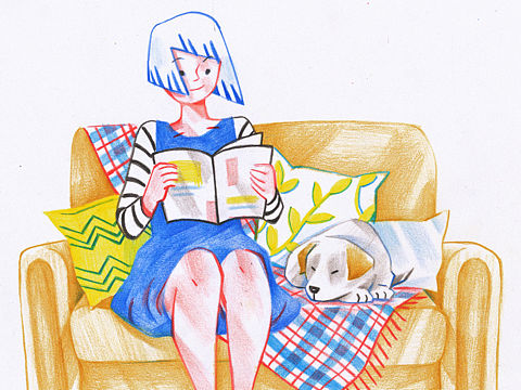 / 彩铅 / 狗狗和它的主人们