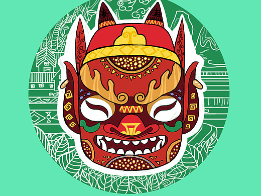 面具在现代插图中的应用插画-商业插画6046270vascoocean5年前傩戏:开