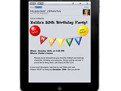 老师说,对课本上的一个生日邀请进行不同媒介的排版