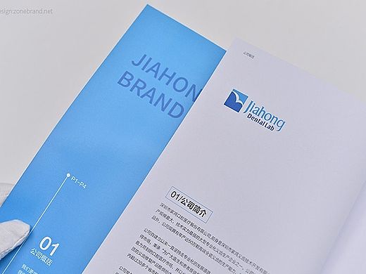 zonebrand设计:家鸿义齿口腔医疗画册设计，深圳画册设计公司；