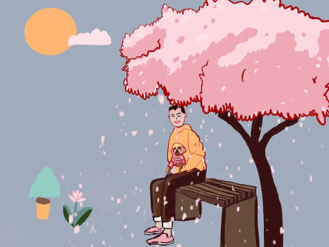 樱花树下
