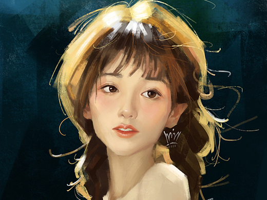 厚涂练习之逆光女孩