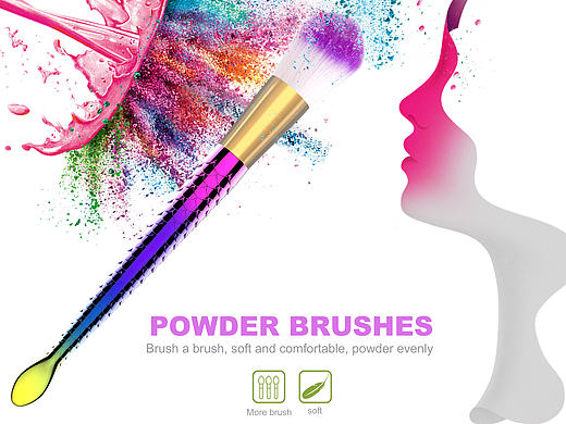 化妆刷 亚马逊产品摄影 PS精修图 3D三维建模渲染 电商美工 天猫 京东 聚光影像