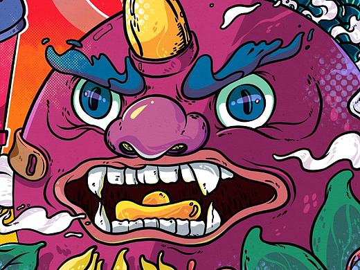 獲獎作品 新年賀圖（個人主頁-ZMjAwNTI0NDg=） - 商業(yè)插畫 - 站酷設(shè)計師王門神原創(chuàng)素材 - 站酷ZCOOL