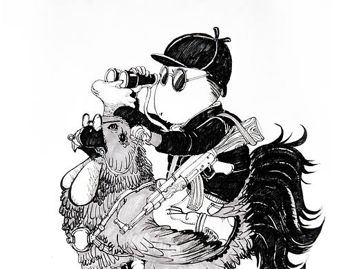 送货战斗鸡（个人主页-ZMjAwMjc0MTI=） - 商业插画 - 站酷设计师Zhuzhu_祝原创素材 - 站酷ZCOOL